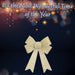 Tinsel Bow Christmas Decoration X 1 37cm x 49cm x 13cm Champagne