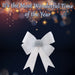 Tinsel Bow Christmas Decoration X 1 37cm x 49cm x 13cm White