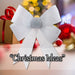 Tinsel Bow Christmas Decoration X 1 37cm x 49cm x 13cm White