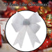 Tinsel Bow Christmas Decoration X 1 37cm x 49cm x 13cm White