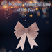 Tinsel Bow Christmas Decoration X 1 37cm x 49cm x 13cm Rose Gold