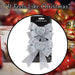 Tinsel Bows Christmas Decoration X 2 13cm x 17cm x 4. 5cm Silver