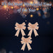 Tinsel Bows 3 Pack Christmas Decoration X 1 10cm x 13cm x 3cm Rose Gold