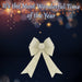 Tinsel light Up Bow Christmas Decoration X Champagne
