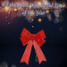 Light Up Tinsel Bow Christmas Decoration X 1 29cm x 43cm x 10cm Red