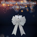 Tinsel Bow Light Up Christmas Decoration X 1 29cm x 43cm x 10cm Silver