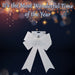 Tinsel Bow light Up Christmas Decoration X 1 29cm x 43cm x 10cm White