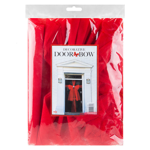 Door Bow Christmas Decoration X 1 52cm x 35.1cm x 5.9cm Red