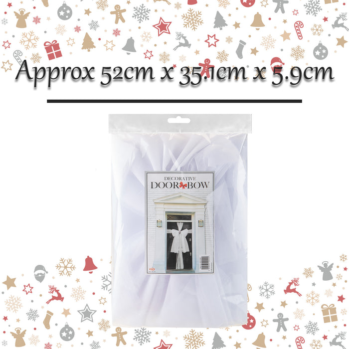 Christmas Door Bow Luxury Decoration X 1 52cm x 35. 1cm x 5. 9cm White Diamante