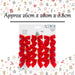 Mini Velvet Bows x 15 Christmas Decoration X 15 26cm x 20cm x 0.8cm Red