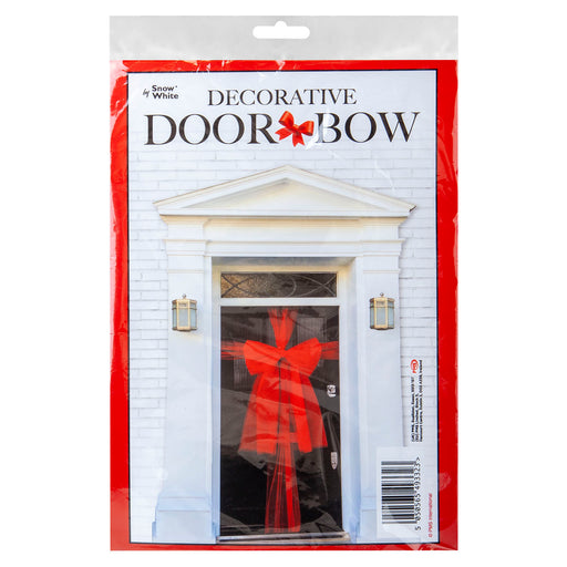 Christmas Door Ribbon 1 x Varied Design 35cm x 23cm x 1cm Red Gold Silver