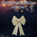 Tinsel light Up Bow Christmas Decoration X 1 29cm x 43cm x 10cm Champagne