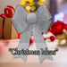 Tinsel Bow Light Up Christmas Decoration X 1 29cm x 43cm x 10cm Silver