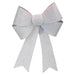 Christmas Bow Light Up Tinsel Decoration X White