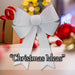 Christmas Bow Light Up Tinsel Decoration X White