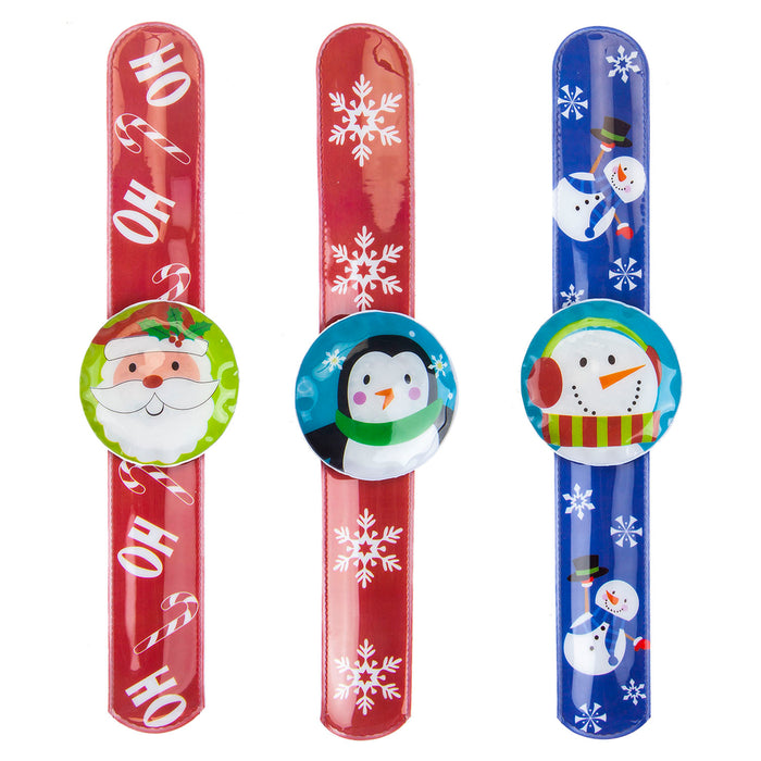 Christmas Snap Band Novelty Varied Design X 1 28x8x1.2cm Santa, Snowman, Penguin