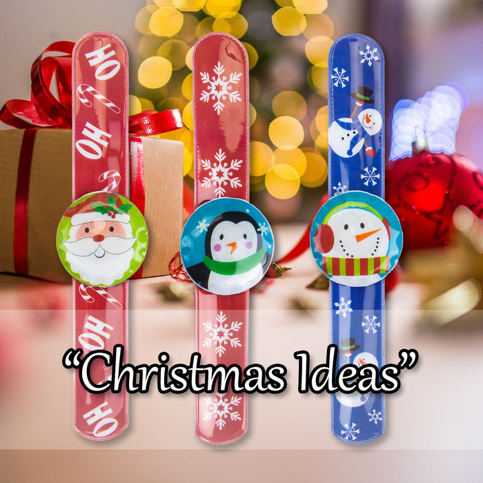 Christmas Snap Band Novelty Varied Design X 1 28x8x1.2cm Santa, Snowman, Penguin