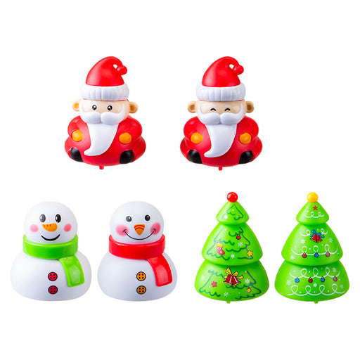 Christmas Pull Back Toys 6 Varied Designs X 1 10. 5x9. 9x4. 2cm Santa,Snowman,Tree