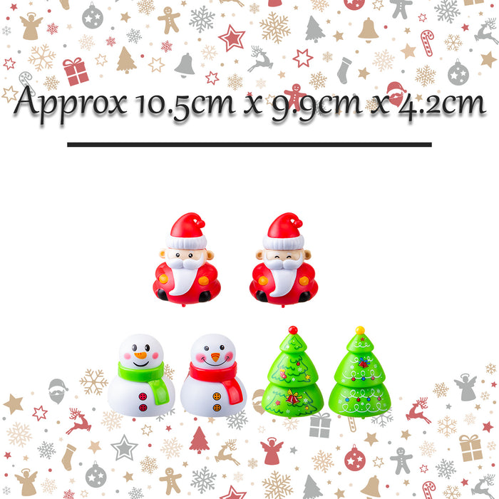 Christmas Pull Back Toys X 1 10. 5x9. 9x4. 2cm Santa, Snowman, Tree