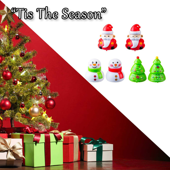 Christmas Pull Back Toys 6 Varied Designs X 1 10. 5x9. 9x4. 2cm Santa,Snowman,Tree