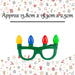 Christmas Party Glasses 4 Bulb Party Xmas Glasses X 1 15.8x15.3x2.5cm Green