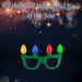 Christmas Party Glasses 4 Bulb Party Xmas Glasses X 1 15.8x15.3x2.5cm Green