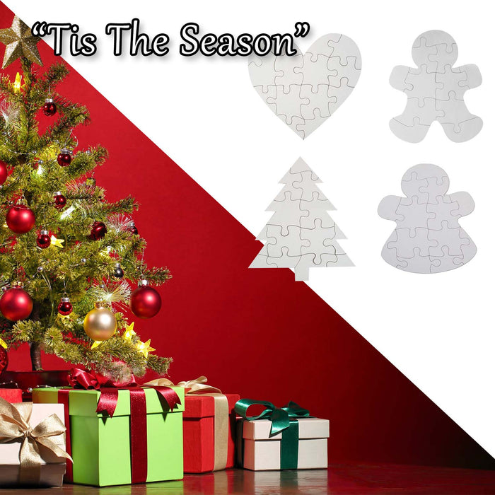 Christmas Puzzle Painting Set 1 x Varied Design 23. 2x16. 8x0. 2cm White
