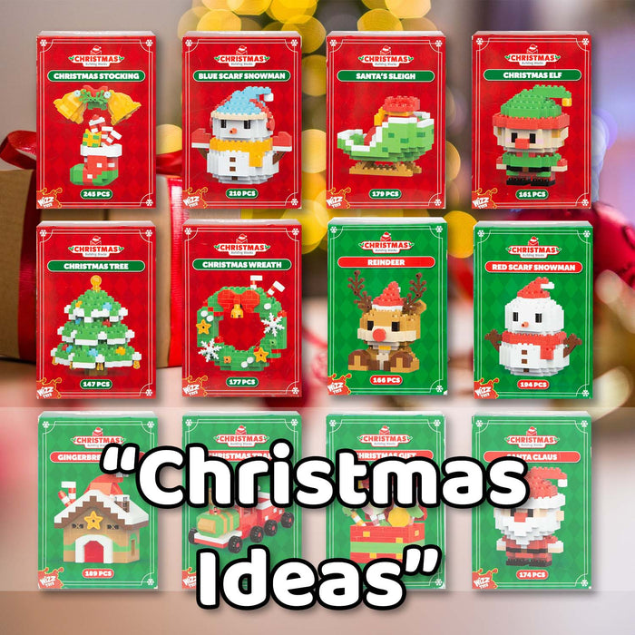Christmas Building Blocks Toy Plush Gift 12 Piece Set Multicolour X 1
