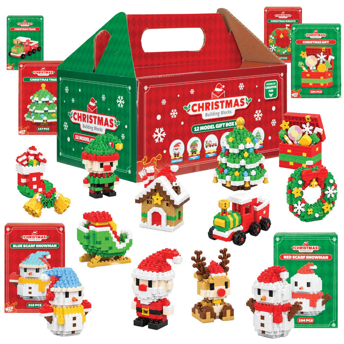 Christmas Building Blocks Toy - 12 Pack – Xmas Gift
