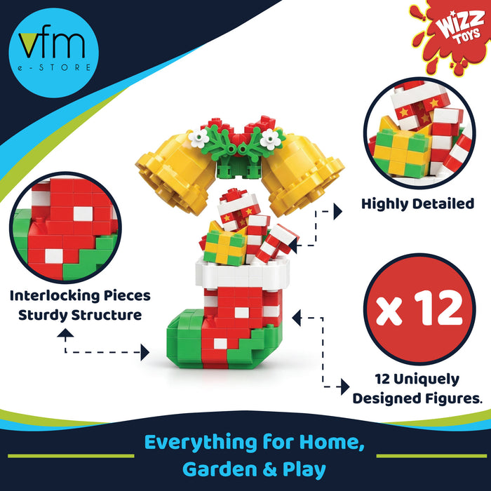 Christmas Building Blocks Toy - 12 Pack – Xmas Gift