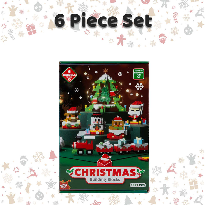 Christmas Building Blocks Toy Plush Gift 6 Piece Set Multicolour X 1