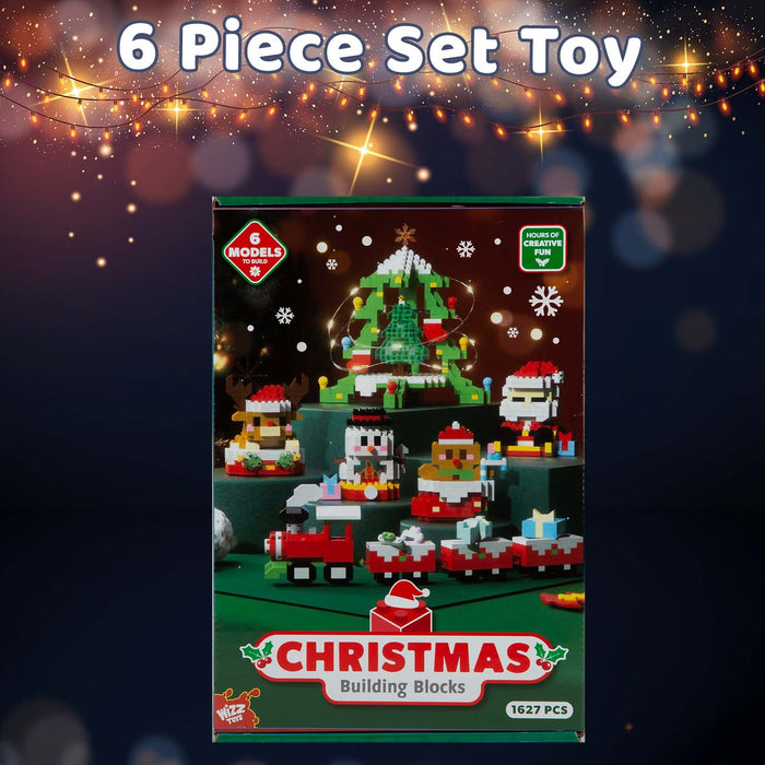 Christmas Building Blocks Toy Plush Gift 6 Piece Set Multicolour X 1