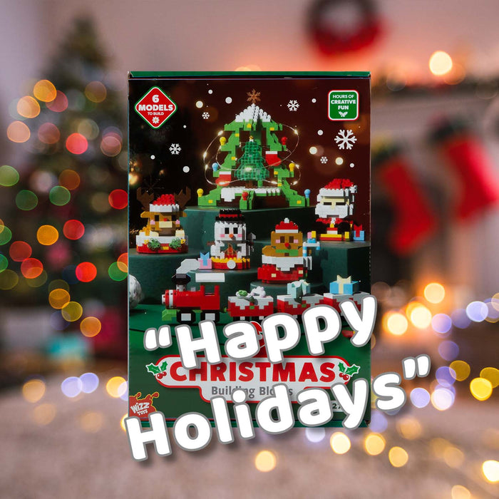 Christmas Building Blocks Toy Plush Gift 6 Piece Set Multicolour X 1