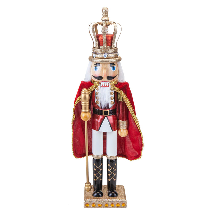 Nutcracker King Christmas Decoration X 1 46x12.2x9.9cm Red King 16.55 Inch