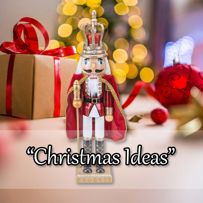 Nutcracker King Christmas Decoration 46x12. 2x9. Red Inch