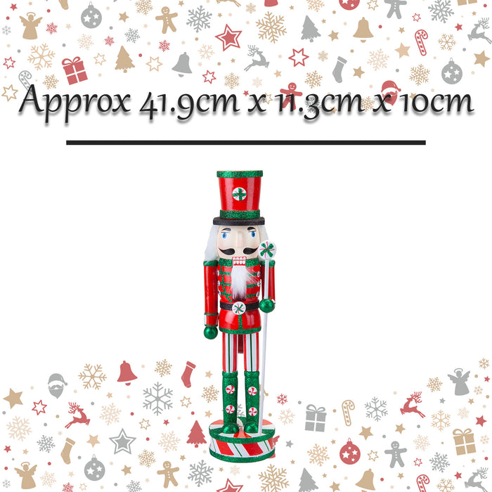 Nutcracker Candy Wooden Christmas Decoration X 1 41.9x11.3x10cm C, y 15 Inch