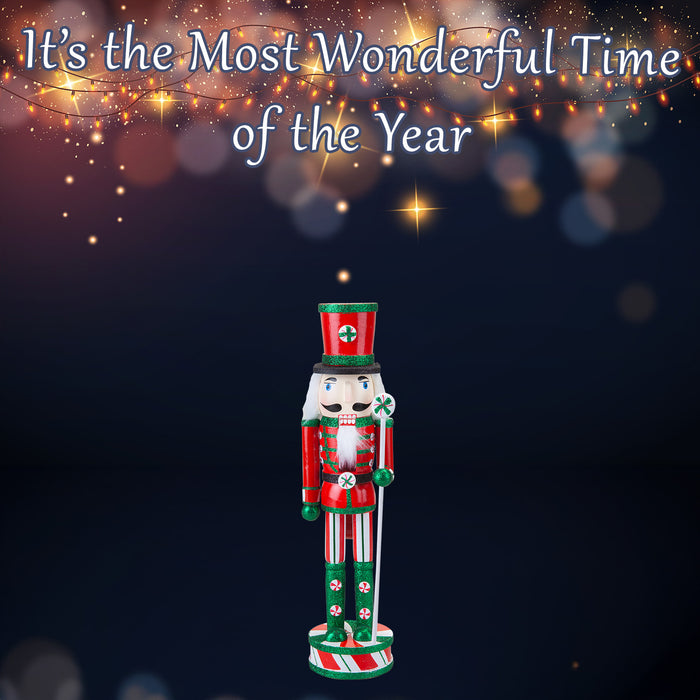 Nutcracker Candy Wooden Christmas Decoration 15 Inch
