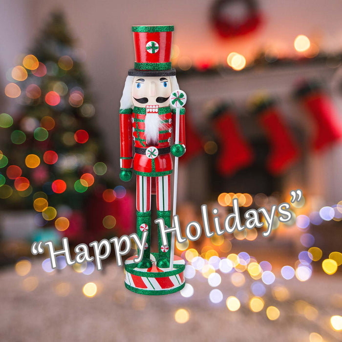 Nutcracker Candy Wooden Christmas Decoration 15 Inch