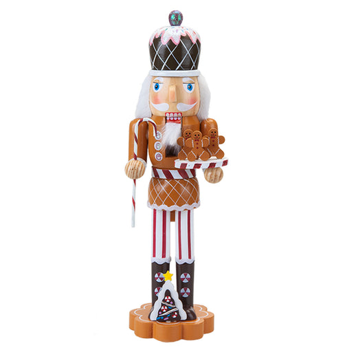 Nutcracker Wooden Gingerbread Christmas Decoration X 1 39x11.2x9.4cm 15 Inch