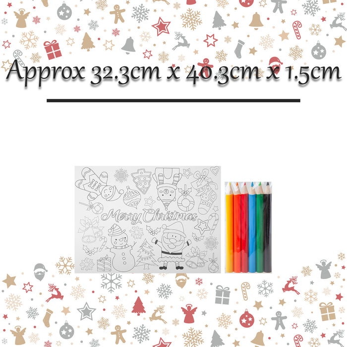 Christmas Colouring Set 4 Xmas Themed Designs X 1 32.3x40.3x1.5cm