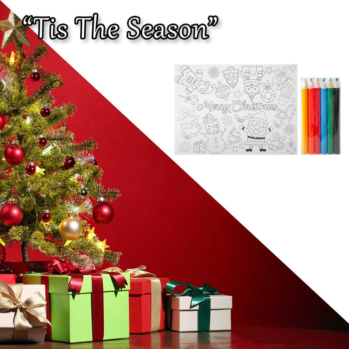 Christmas Colouring Set 4 Xmas Themed Designs X 1 32. 3x40. 3x1. 5cm