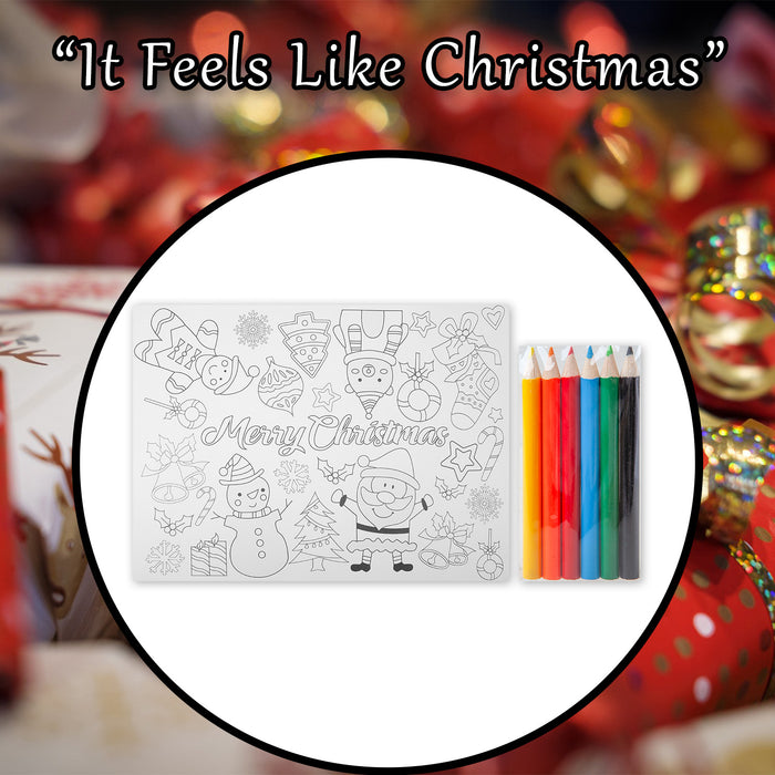 Christmas Colouring Set 4 Xmas Themed Designs X 1 32. 3x40. 3x1. 5cm