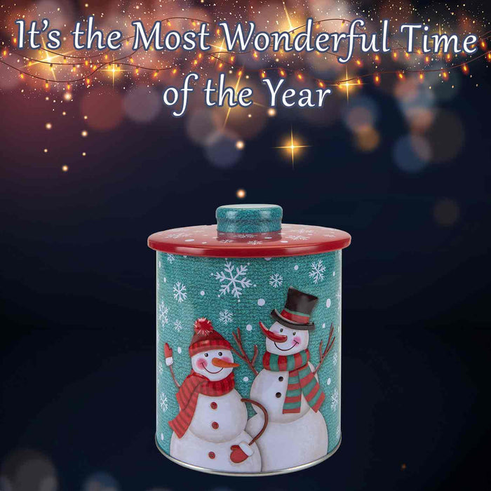 Christmas Biscuit Tin Xmas Themed Designs X Santa or Snowman