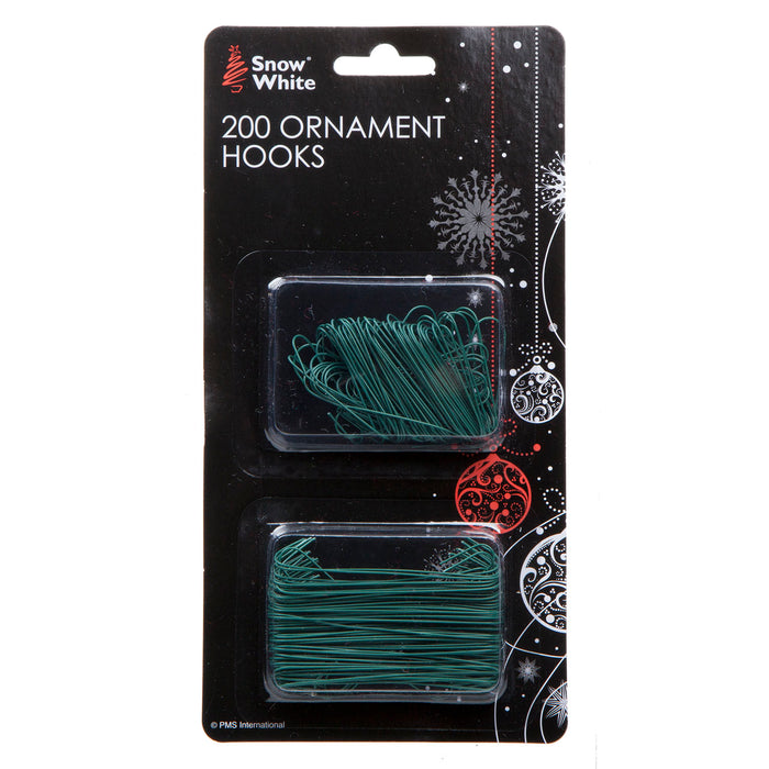Christmas Ornament Hooks 200Pc Regular/Giant X 21x10. 5x1. Green