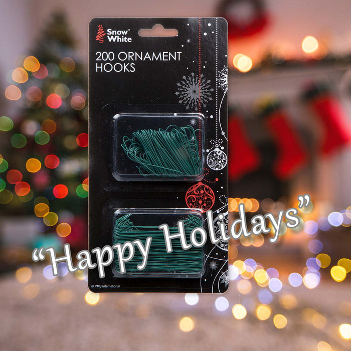 Christmas Ornament Hooks 200Pc Regular/Giant X 1 x 200 21x10. 5x1. 9cm Green