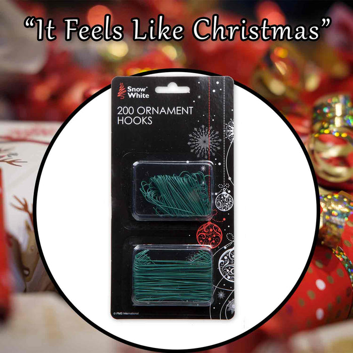 Christmas Ornament Hooks 200Pc Regular/Giant X 1 x 200 21x10. 5x1. 9cm Green