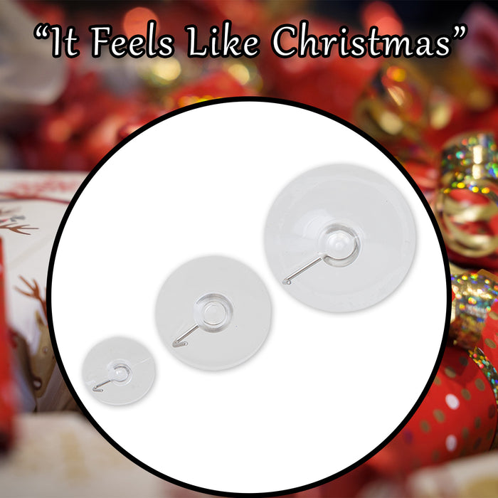 Christmas Suction hooks Xmas Accessory X 8 22cm x 15cm x 2. 6cm White