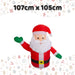 Christmas Santa Inflatable Outdoor Decoration 107cm x 105cm Red X 1