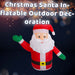 Christmas Santa Inflatable Outdoor Decoration 107cm x 105cm Red X 1