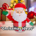 Christmas Santa Inflatable Outdoor Decoration 107cm x 105cm Red X 1